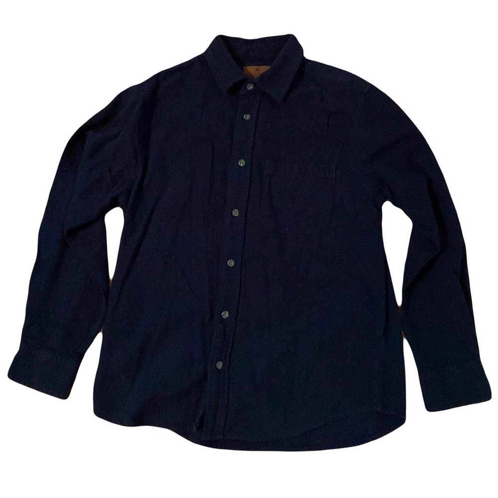 Woolrich 100% cotton button down long sleeve shirt dark navy Medium M